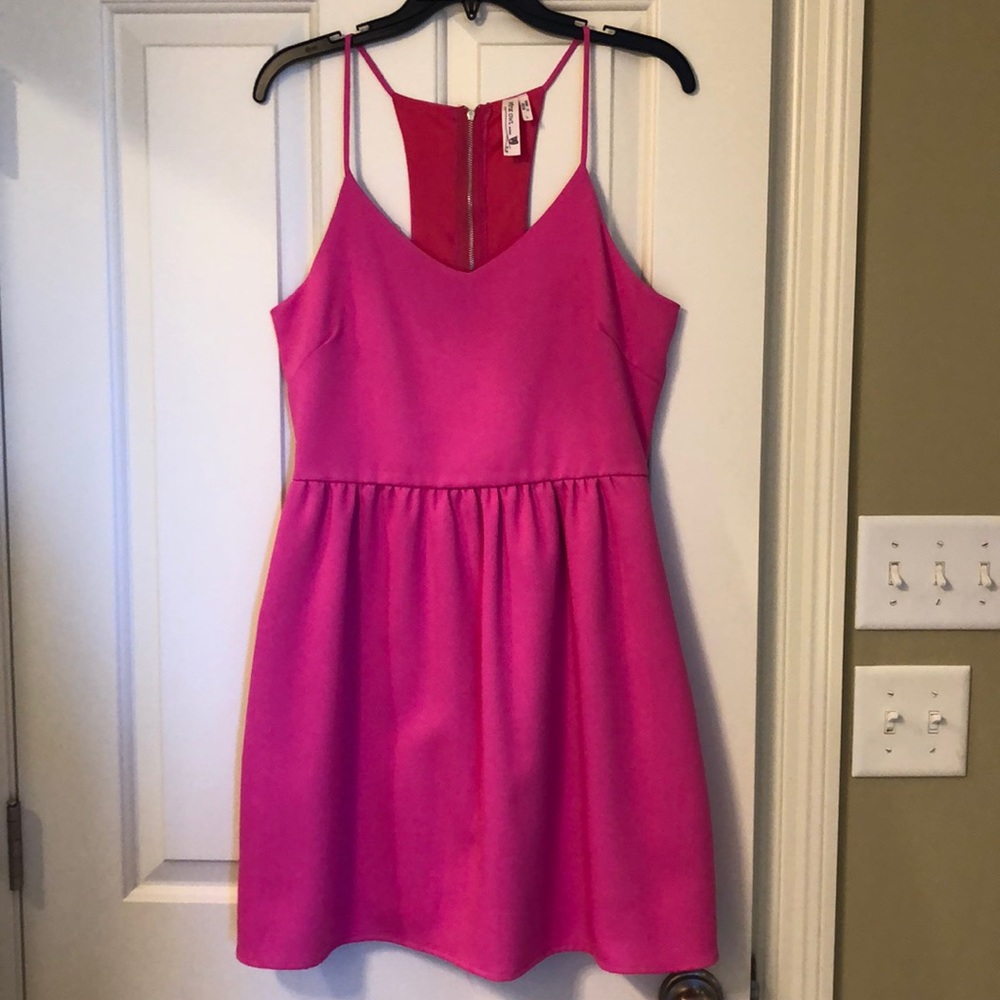 Hot pink cocktail dress